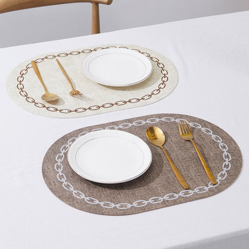 Oval Table Placemat Faux Leath - Leatherwork Desk recension och pris