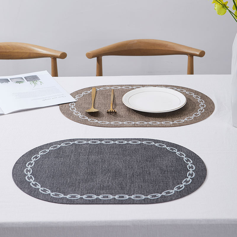 Oval Table Placemat Faux Leath - Leatherwork Desk recension och pris