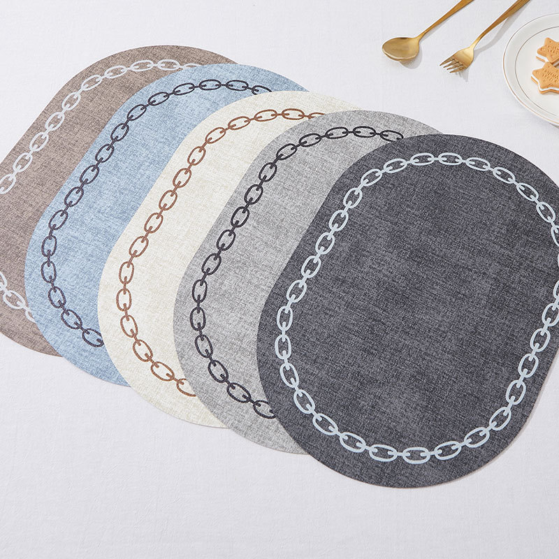 Oval Table Placemat Faux Leath - Leatherwork Desk recension och pris