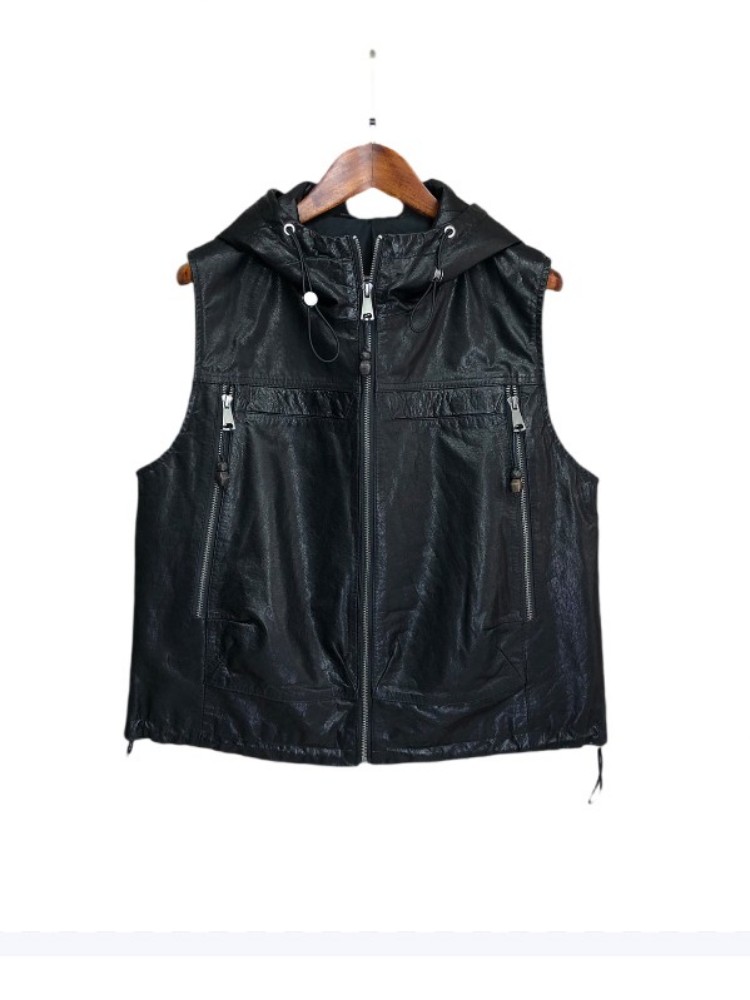 Work Ladies Casual Genuine Lea - Leather Work Jacket With Hood recension och pris