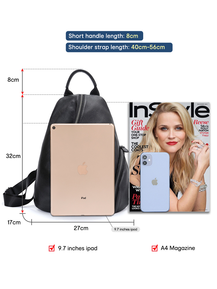 Zency Women's Genuine Leather  - Leather Work Backpack recension och pris