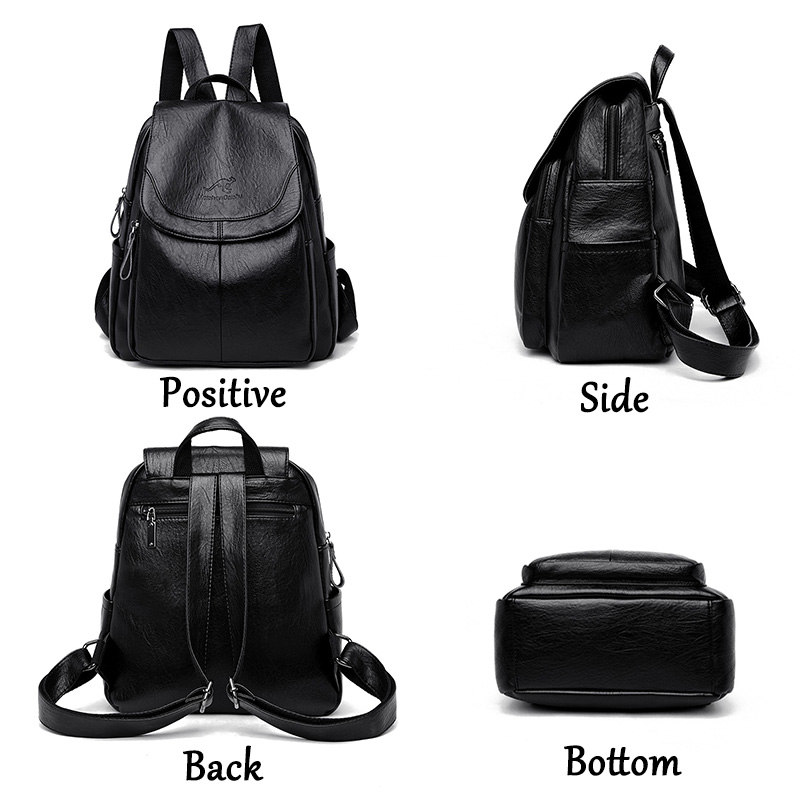 Vintage Soft Leather Backpack  - Leather Work Backpack recension och pris