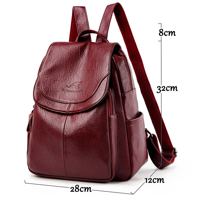 Vintage Soft Leather Backpack  - Leather Work Backpack recension och pris