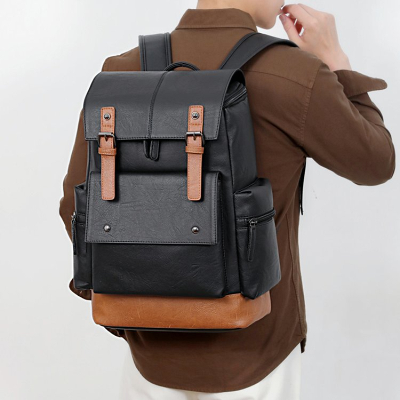 New Vintage Men's Leather Back - Leather Work Backpack recension och pris