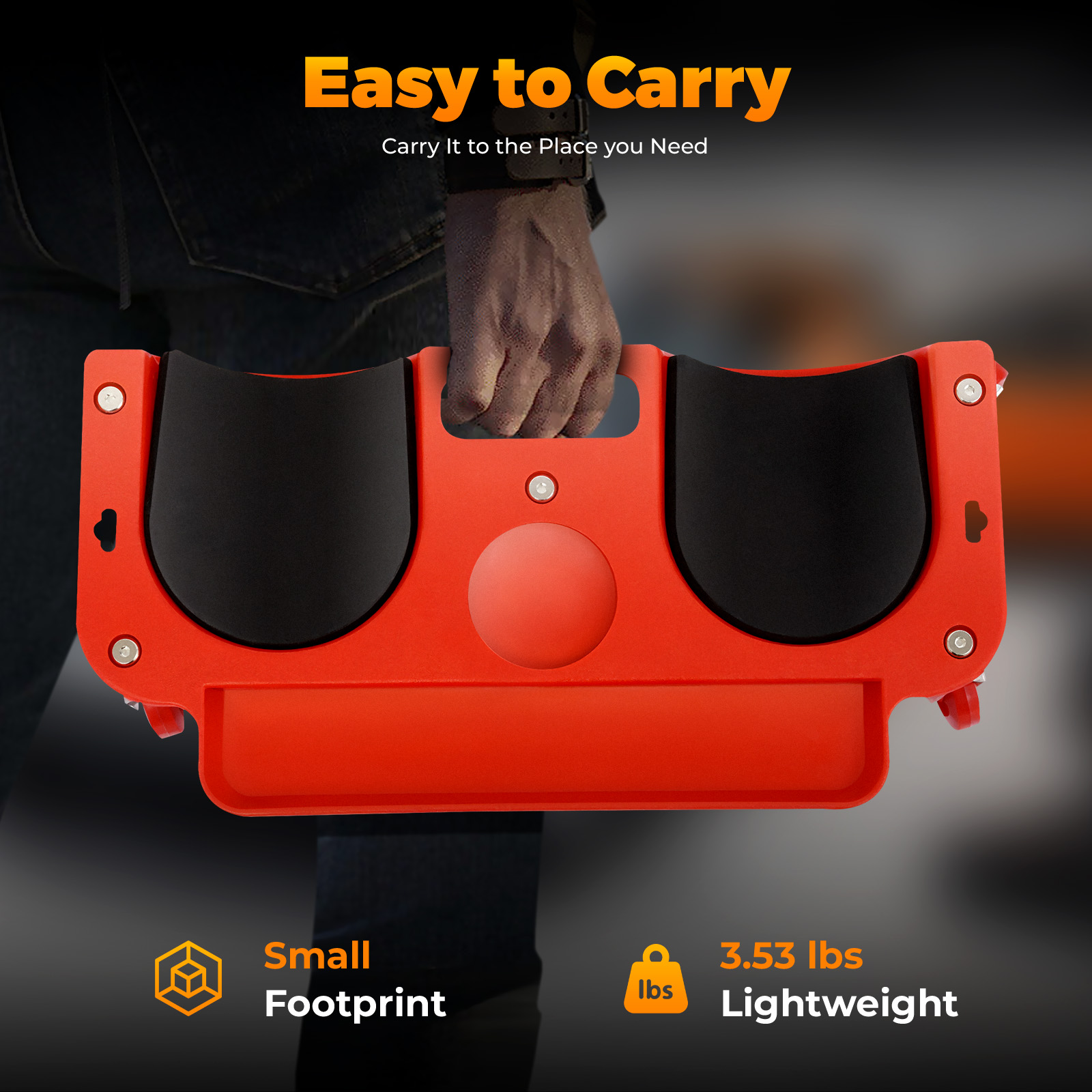 Rolling Knee Pad with Tool Tra - Leather Work Knee Pads recension och pris
