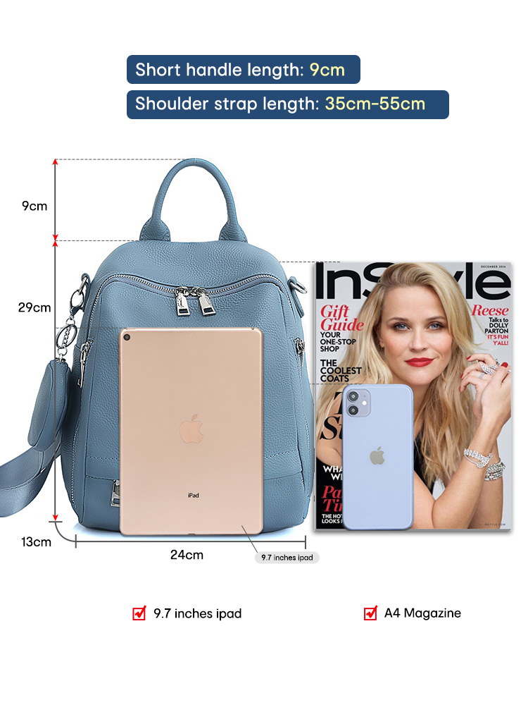 Zency Women's Genuine Leather  - Leather Work Backpack recension och pris