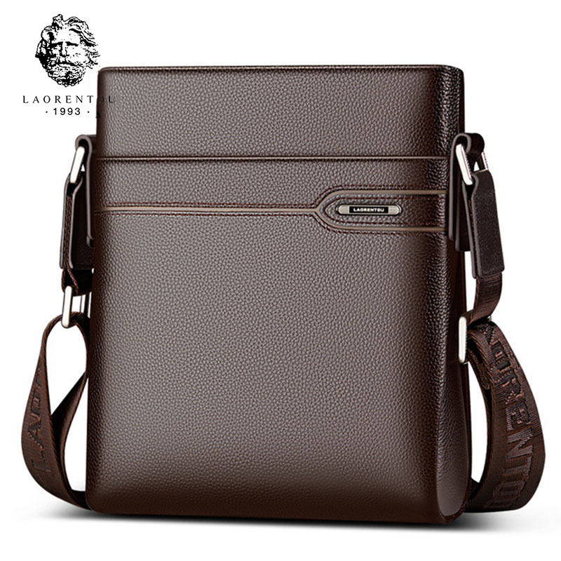 LAORENTOU Men Genuine Leather  - Leather Work Bag Men recension och pris