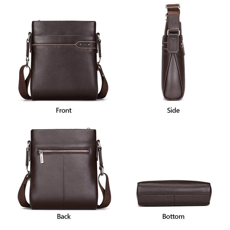 LAORENTOU Men Genuine Leather  - Leather Work Bag Men recension och pris