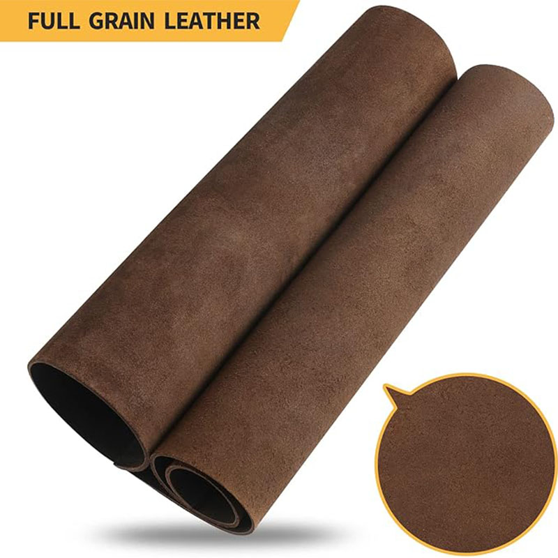 Coffee-brown stiff 2mm genuine - Leather Work recension och pris