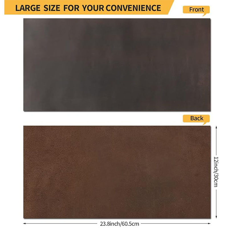 Coffee-brown stiff 2mm genuine - Leather Work recension och pris