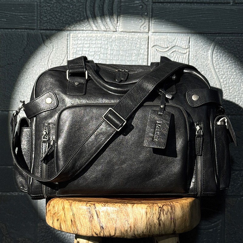 Vintage vegetable tanned leath - Leather Work Bag Men recension och pris
