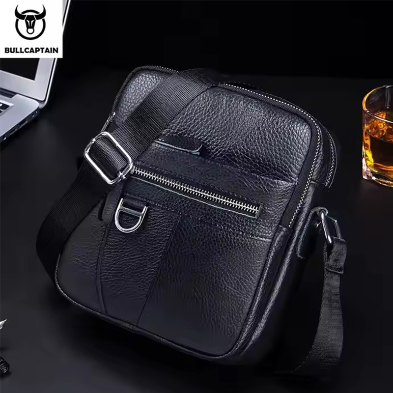 BULLCAPTAIN Mens Leather Messe - Leather Work Bag Men recension och pris
