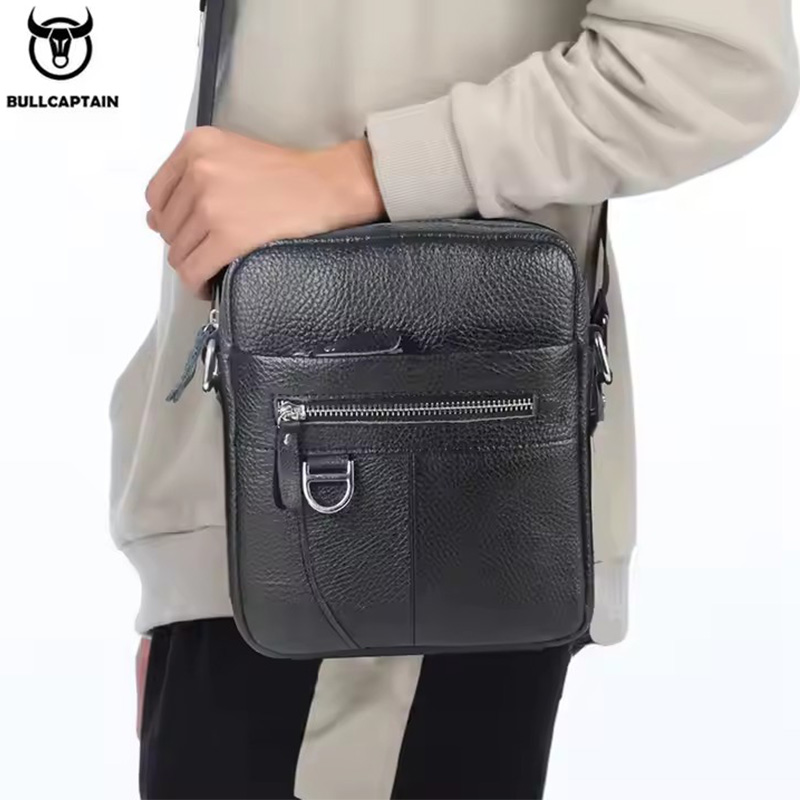 BULLCAPTAIN Mens Leather Messe - Leather Work Bag Men recension och pris