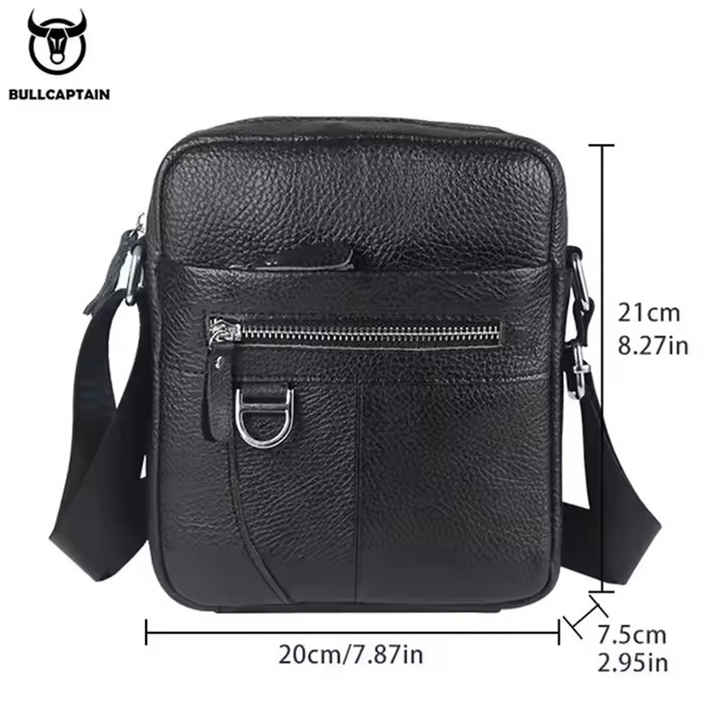 BULLCAPTAIN Mens Leather Messe - Leather Work Bag Men recension och pris