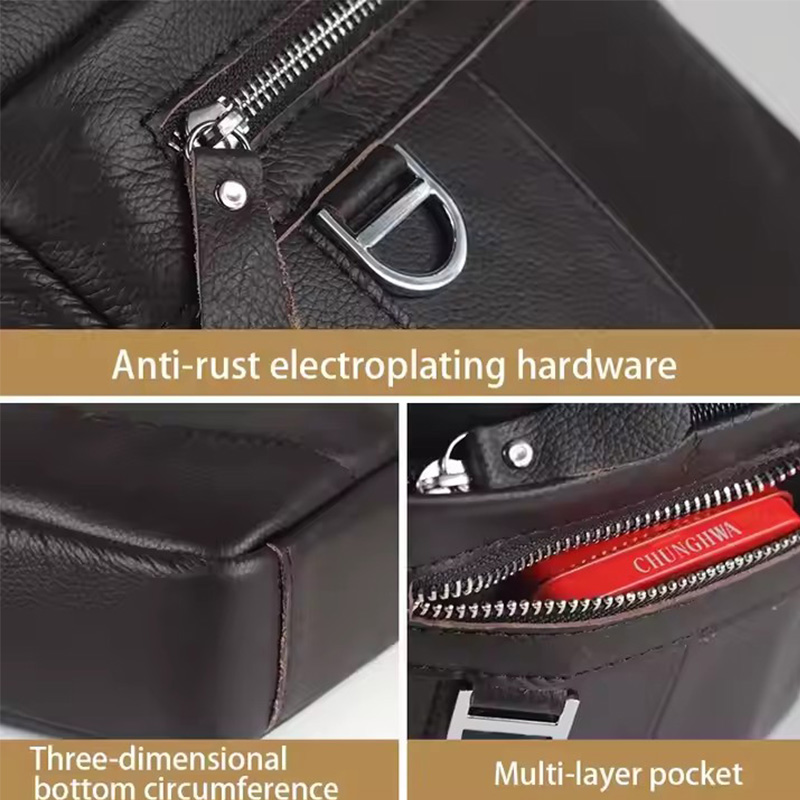 BULLCAPTAIN Mens Leather Messe - Leather Work Bag Men recension och pris
