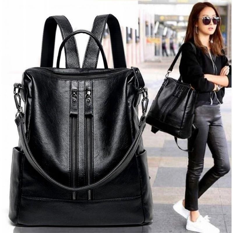 Women Soft Leather Backpack Sc - Leather Work Backpack recension och pris