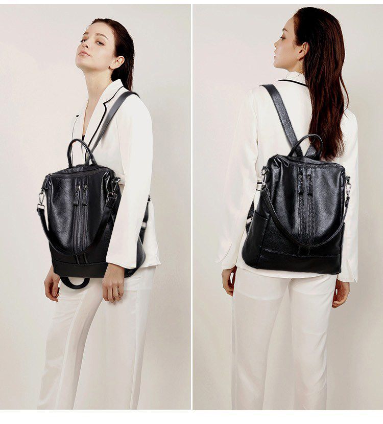 Women Soft Leather Backpack Sc - Leather Work Backpack recension och pris