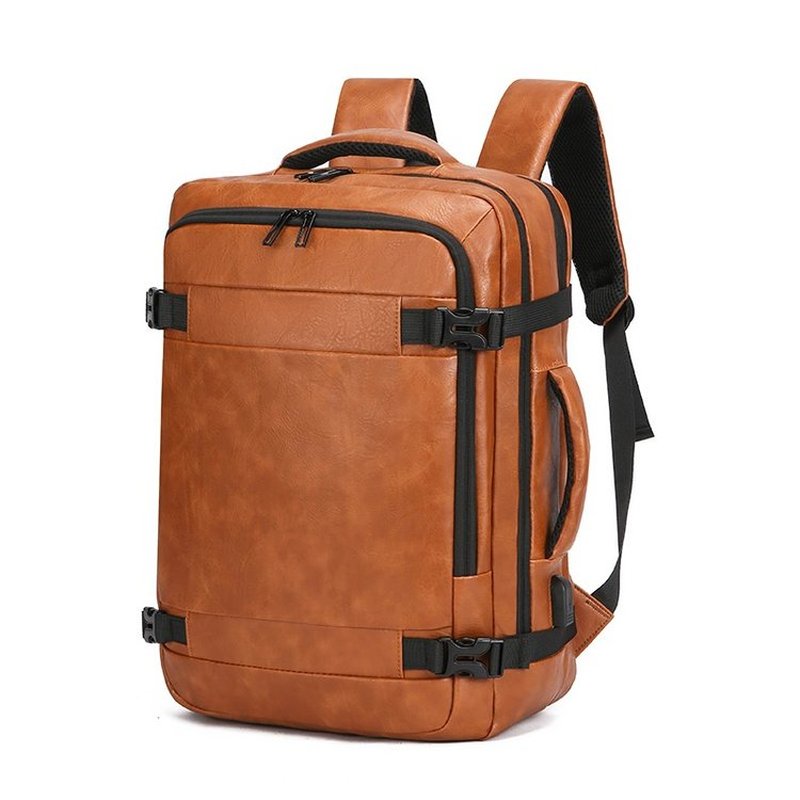 2027 NEW  Men Backpack PU Leat - Leather Work Backpack recension och pris