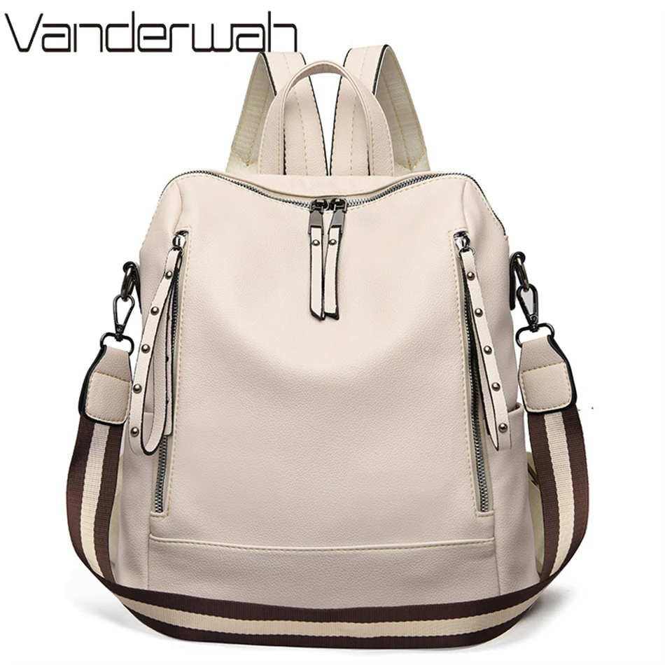 Brand Luxury Backpacks Soft Le - Leather Work Backpack recension och pris