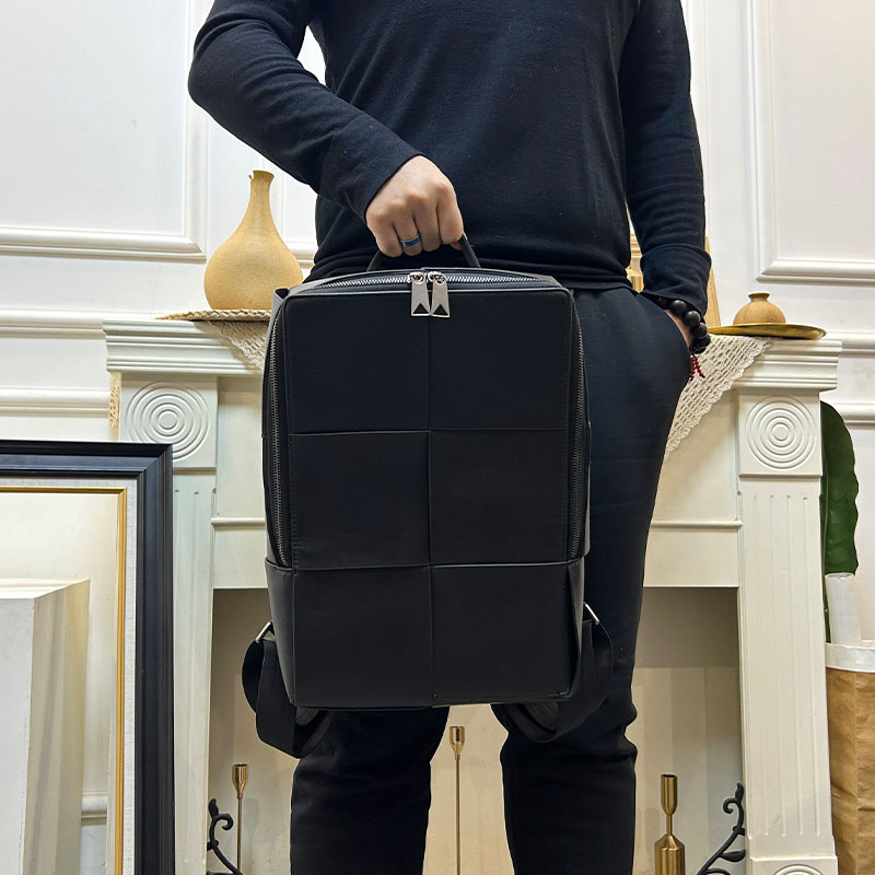 Fashionable Large Capacity Lea - Leather Work Backpack recension och pris