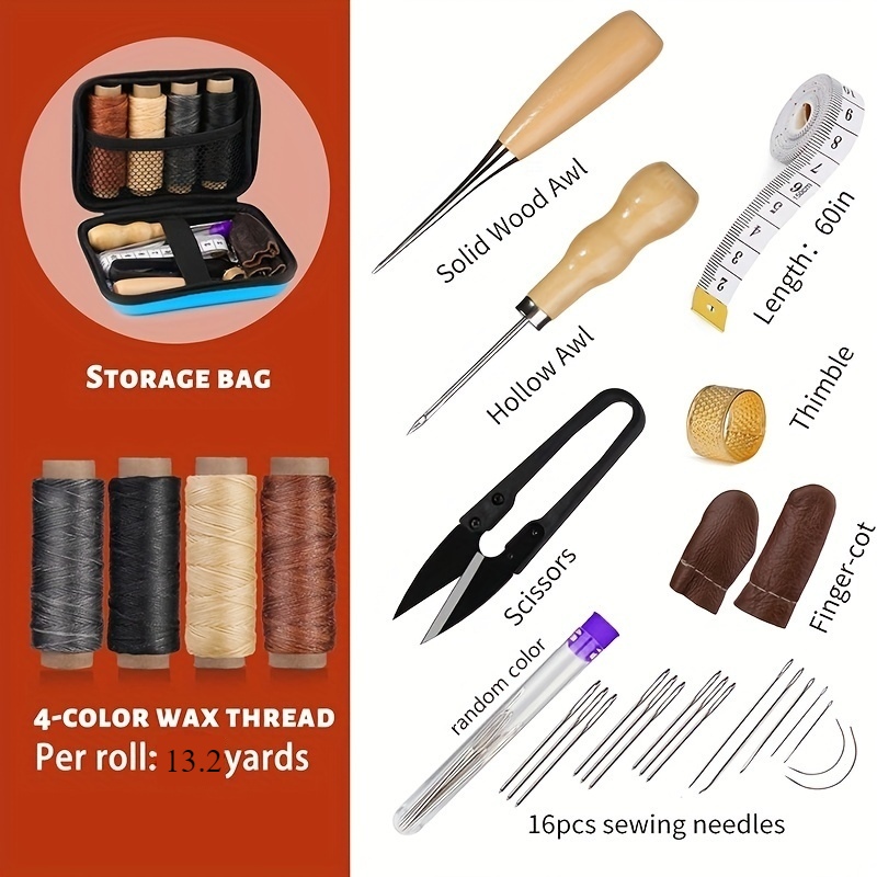Leather Sewing Kit, Leather Re - Leather Work Organiser recension och pris