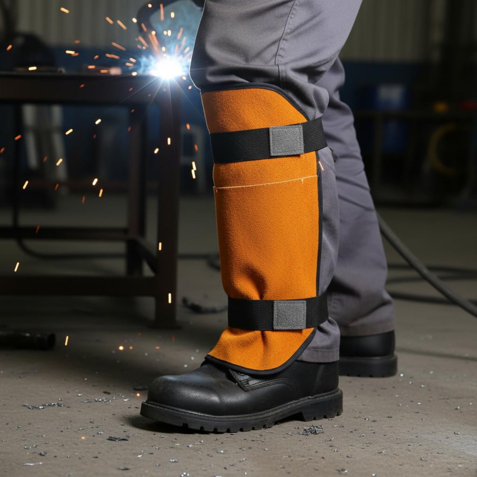Welder Gaiters  Knee Pads Bovi - Leather Work Knee Pads recension och pris