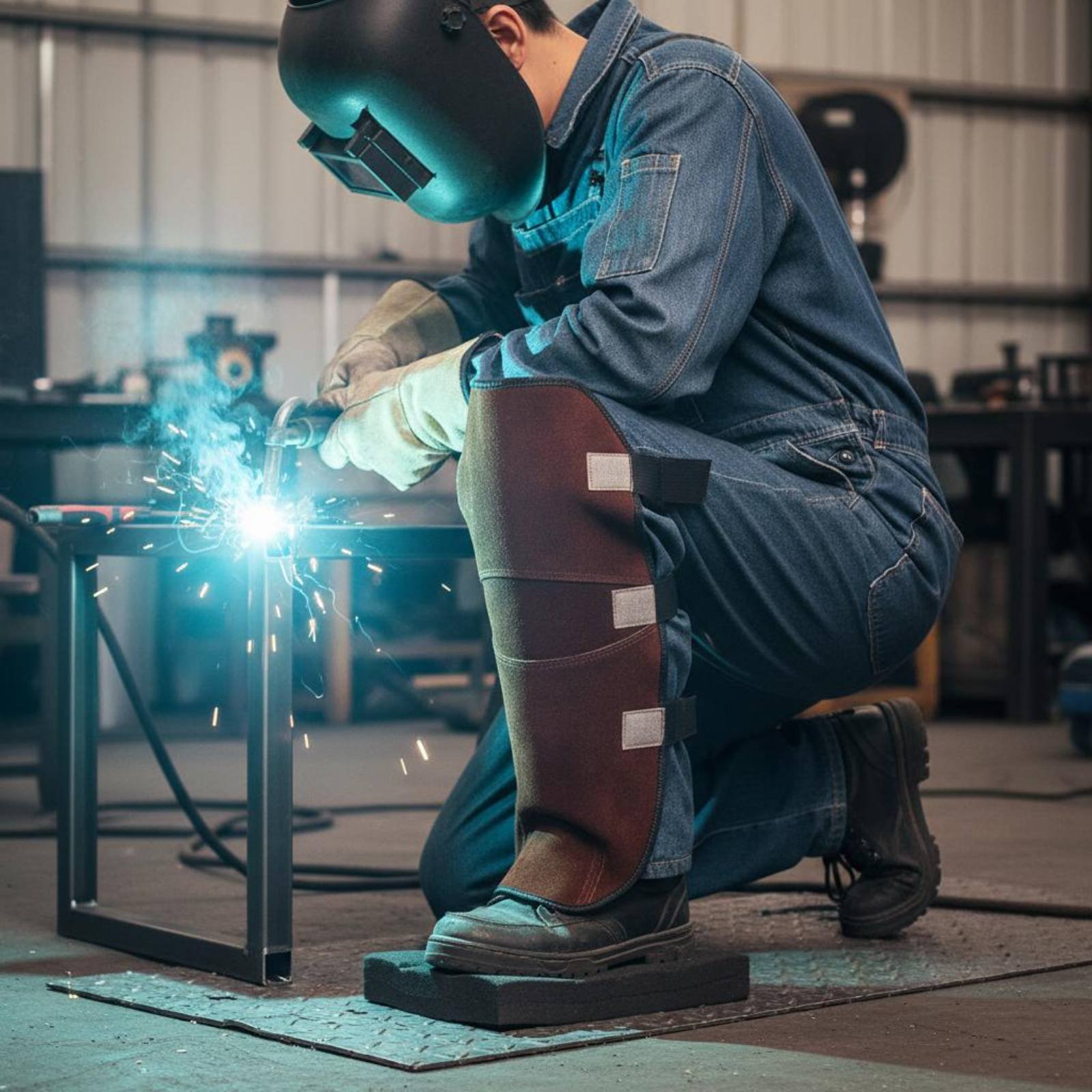 Welder Gaiters  Knee Pads Bovi - Leather Work Knee Pads recension och pris