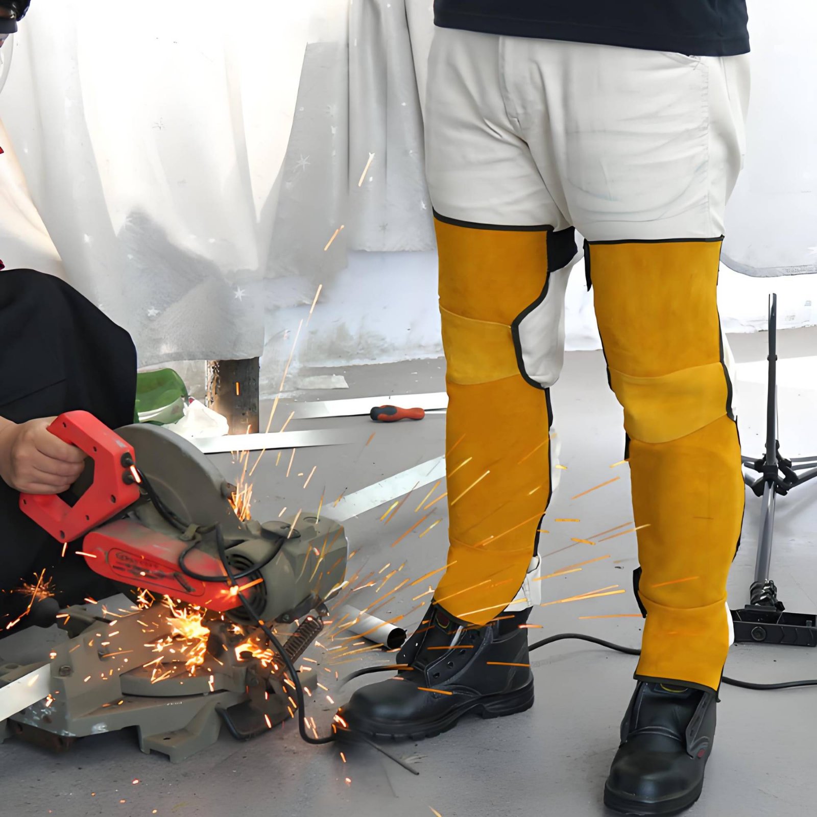 Welder Gaiters  Knee Pads Bovi - Leather Work Knee Pads recension och pris