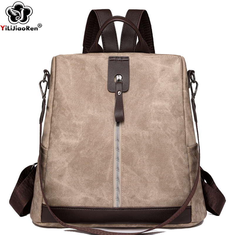 Fashion Anti-theft Backpack Fe - Leather Work Backpack recension och pris