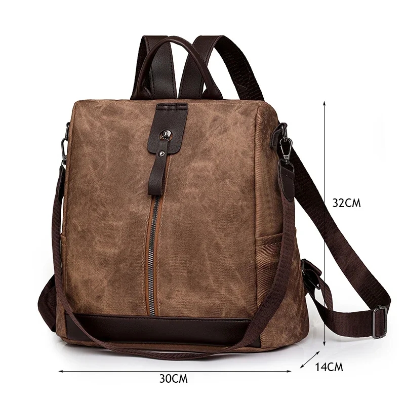 Fashion Anti-theft Backpack Fe - Leather Work Backpack recension och pris
