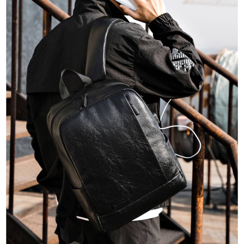 Men Fashionable Backpack PU Le - Leather Work Backpack recension och pris