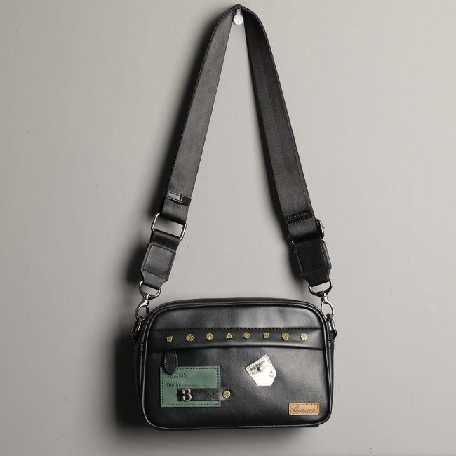 Street Trendy Shoulder Bag for - Leather Work Bag Men recension och pris
