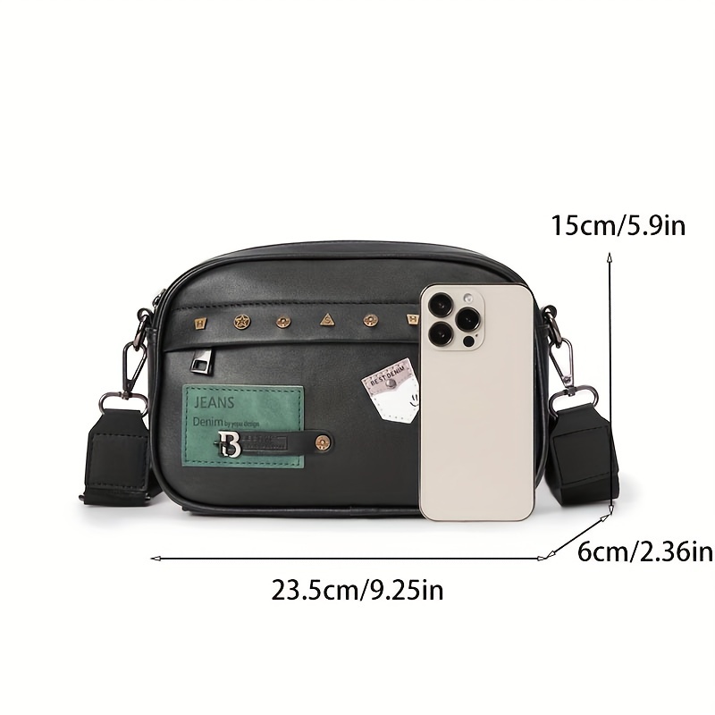 Street Trendy Shoulder Bag for - Leather Work Bag Men recension och pris