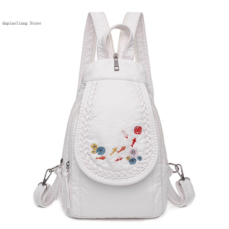 Women Small Chest Bags Fashion - Leather Work Backpack recension och pris