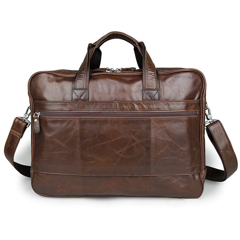 LACHIOUR Genuine Leather Men B - Leather Work Bag Men recension och pris
