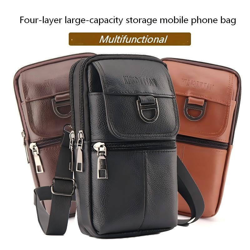 Men's Leather Waist Bag - Larg - Leather Work Backpack recension och pris