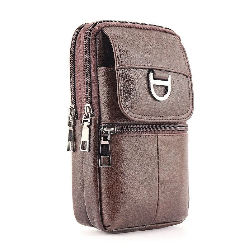 Men's Leather Waist Bag - Larg - Leather Work Backpack recension och pris