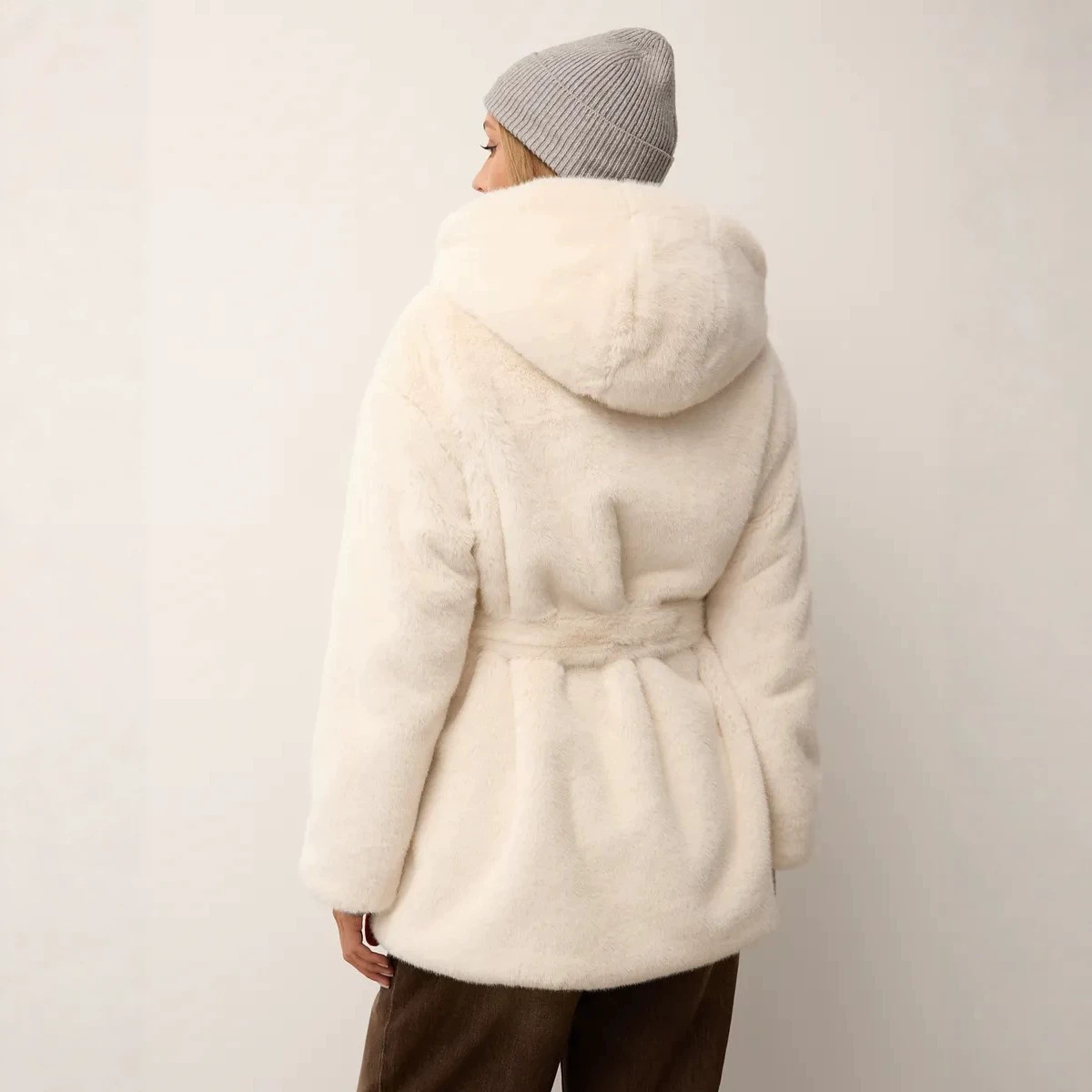 Hooded Faux Fur Women Coats Ja - Leather Work Jacket With Hood recension och pris